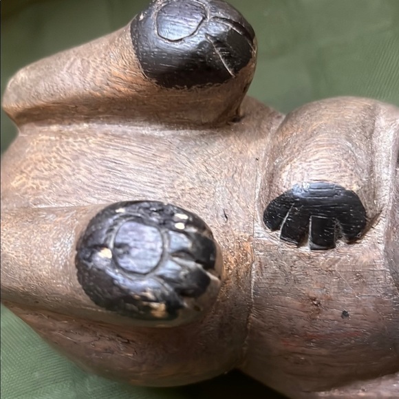 Vintage Handcrafted Wooden Cat Figurine - Picture 8 of 10